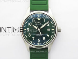Mark XX IW328205 SS M+F 1:1 Best Edition Green Dial on Green Rubber Strap MIYOTA 9015 (Free leather straps)