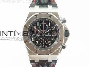 Royal Oak Offshore 2014 JF V2 1:1 Best Edition Black Dial on Black Leather Strap A3126 (Free Rubber Strap)