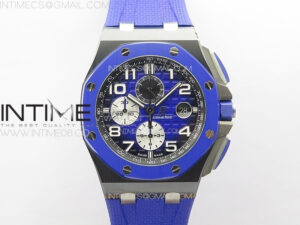 Royal Oak Offshore 2020 44mm RSF 1:1 Best Edition Blue Ceramic Bezel on Rubber Strap A3126