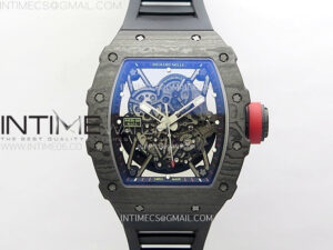 RM035-02 Real NTPT ZF All in one movement 1:1 Best Edition Skeleton Dial on Black Rubber Strap V5