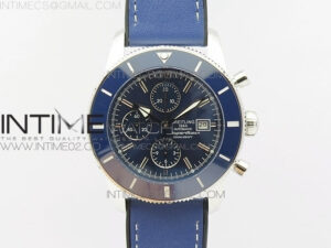 Super Ocean 1884 Heritage Blue Ceramic Bezel SS Blue Dial on A7750