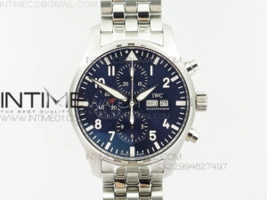 Pilot Chrono 2016 IW377714 V2 ZF 1:1 Best Edition Blue Dial on SS Bracelet A7750