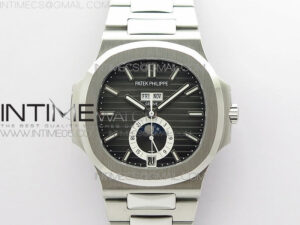 NAUTILUS 5726 SS GRF 1:1 BEST EDITION GRAY DIAL WORKING ANNUAL CALENDARON SS BRACELET A.324 V3