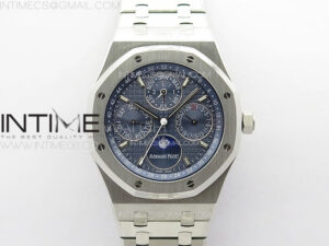 Royal Oak 41mm Complicated 26574 SS APSF 1:1 Best Edition Blue Dial on SS Bracelet A5134 (CHS) V2