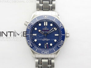 Seamaster Diver 300M ZF 1:1 Best Edition Blue Ceramic Bezel Blue Ceramic Dial on SS Bracelet A8800