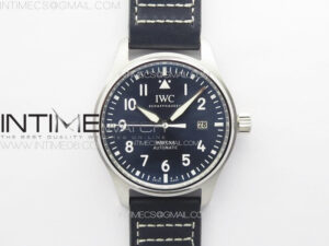 Mark XX IW328203 SS KKF 1:1 Best Edition Blue Dial on Blue Leather Strap MIYOTA 9015