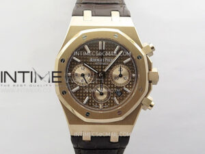Royal Oak Chrono 26331ST RG IPF 1:1 Best Edition Gray Dial rose gold subdial on Blue Leather Strap A7750