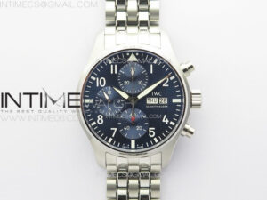 Pilot Chrono IW388102 KKF 1:1 Best Edition Blue Dial on SS Bracelet A7750 to 69385