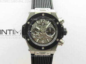 Hublot Big Bang Unico Titanium Ceramic V2 ZF 1:1 Best Edition Skeleton Dial on Black Rubber Strap A1280