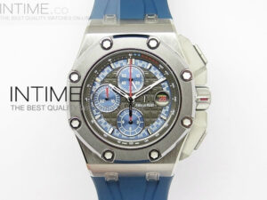 Royal Oak Offshore 44mm SS Michael Schumacher Blue Dial 1:1 JF Best Edition A7750 (FREE XS Strap)
