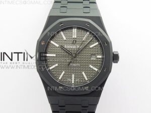Royal Oak 41mm 15400 DLC ZF 1:1 Best Edition Gray Textured Dial on SS Bracelet A3120 (Free Box)