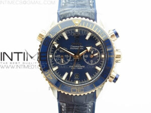 Seamaster Professional Chrono SS/RG OM Best Edition Blue Ceramic Blue Dial on Black Gummy Strap A9300