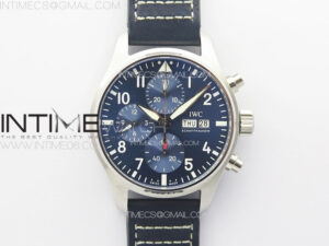 Pilot Chrono IW388101 KKF Best Edition Blue Dial on Blue Leather Strap A7750 to 69385