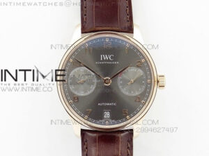 Portuguese Real PR RG IW500702 ZF V4 1:1 Best Edition on Brown Leather Strap A52010