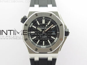 Royal Oak Offshore Diver 15710 V10 JF 1:1 Best Edition Black Dial on Rubber Strap A2824 to A3120