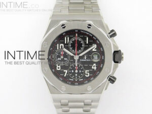 Royal Oak Offshore 2014 Black Theme SS on SS Bracelet by JF Maker