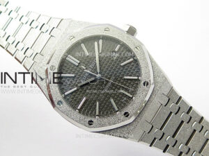 Royal Oak 41mm 15410 Frosted SS APSF 1:1 Best Edition Gray Textured Dial on SS Bracelet SA3120 Super Clone