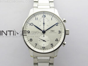 Portuguese IW371617 ZF 1:1 Best Edition SS White Dial Blue Markers on SS Bracelet A96355