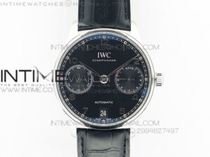 PORTUGUESE REAL PR IW500109 V4 ZF 1:1 BEST EDITION ON BLACK LEATHER STRAP A52010