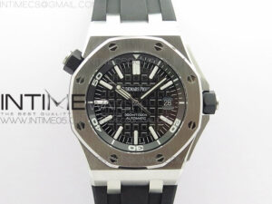 Royal Oak Offshore Diver 15703 V10 JF 1:1 Best Edition Black Dial on Rubber Strap A2824