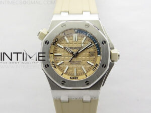 Royal Oak Offshore Diver 15710 BF Best Edition Khaki Beige Dial on Khaki Beige Rubber Strap A3120