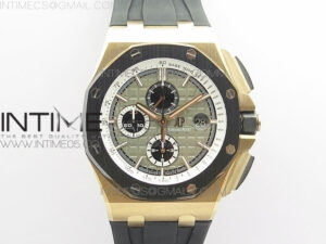 Royal Oak Offshore 26416 44mm RG JF 1:1 Best Edition Gray Dial RG Markers on Rubber Strap A3126 V2