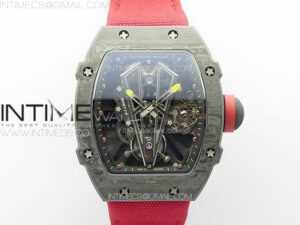 RM027-03 NTPT Real Tourbillon RMF Best Edition Skeleton Dial on Red Nylon Strap