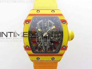 RM027-03 Real Tourbillon RMF Best Edition Orange/Red Carbon Skeleton Dial on Orange Nylon Strap