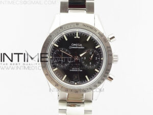 Speedmaster '57 Co-Axial OMF 1:1 Best Edition Black Dial White Markers on SS Bracelet A9300