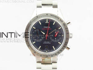 Speedmaster '57 Co-Axial OMF 1:1 Best Edition Blue Dial White Markers on SS Bracelet A9300