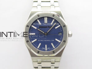 Royal Oak 41mm 15510 "50th Anniversary" SS APSF 1:1 Best Edition Blue Dial on SS Bracelet SA4302 Super Clone