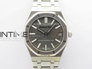 Royal Oak 41mm 15510 "50th Anniversary" SS APSF 1:1 Best Edition Gray Dial on SS Bracelet SA4302 Super Clone
