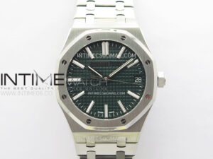 Royal Oak 41mm 15510 "50th Anniversary" SS APSF 1:1 Best Edition Green Dial on SS Bracelet SA4302 Super Clone