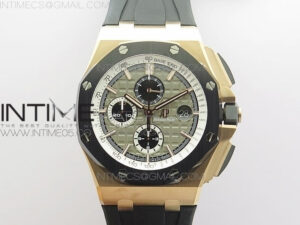 Royal Oak Offshore 26416 44mm RG V2 JF 1:1 Best Edition Gray Dial RG Markers on Rubber Strap A3126