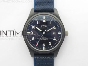 Pilot Mark RAAF Black Ceramic M+ 1:1 Best Edition Blue Dial on Blue Nylon Strap A2892 to Cal.35111