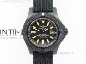 Seawolf DLC Best Edition SuperLumed Black Dial on Leather Strap A2836(Super Thick Crystal)