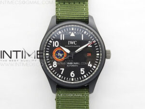 Pilot Mark XVIII TOPGUN SFTI Ceramic M+ 1:1 Best Edition Black Dial on Green Nylon Strap A2892