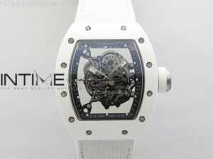 RM055 Real Ceramic Case KUF Best Edition White Crown on White Nylon Strap MIYOTA8215