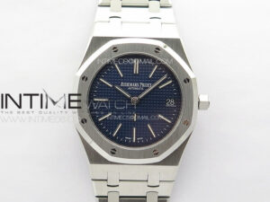 Royal Oak 39mm 16202 50th SS ZF 1:1 Best Edition Blue Textured Dial on SS Bracelet A7121
