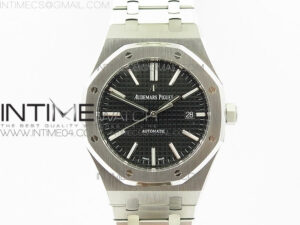 Royal Oak 41mm 15400 SS V5 JF 1:1 Best Edition Black Textured Dial on SS Bracelet A3120