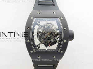 RM055 Real Ceramic Case KUF Best Edition Black Crown on Black Rubber Strap MIYOTA8215