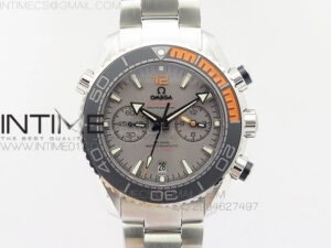 Planet Ocean Master Chronometer Chrono SS OM 1:1 Best Edition Gray Dial on SS Bracelet A9900