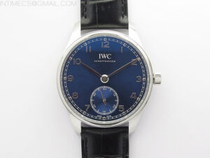 Portuguese IW358304 ZF 1:1 Best Edition SS Blue Dial on Black Leather Strap A82200
