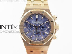 Royal Oak Chrono 26320ST RG OMF 1:1 Best Edition Blue dial on SS Bracelet A7750