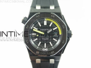 Royal Oak Offshore Diver 15706 Forged Carbon V5S JF 1:1 Best Edition Black Dial on rubber strap A3120