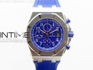 Royal Oak Offshore 2018 SIHH Indigo Blue JF 1:1 Best Edition on Blue Rubber Strap A3126