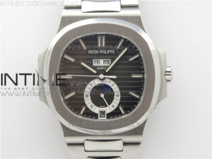 NAUTILUS 5726/1A-014 SS GRF 1:1 BEST EDITION GRAY DIAL WORKING ANNUAL CALENDARON SS BRACELET A.324