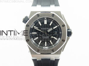 Royal Oak Offshore Diver 15710 V9 JF 1:1 Best Edition Black Dial on Rubber Strap A2824 50 A3120