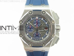 Royal Oak Offshore 44mm SS Michael Schumacher Blue Dial 1:1 JF Best Edition A3126 (FREE XS Strap) V2 w/ Cyclops