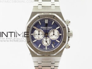 Royal Oak Chrono 26331ST SS OMF 1:1 Best Edition Blue/White subdial on SS Bracelet A7750